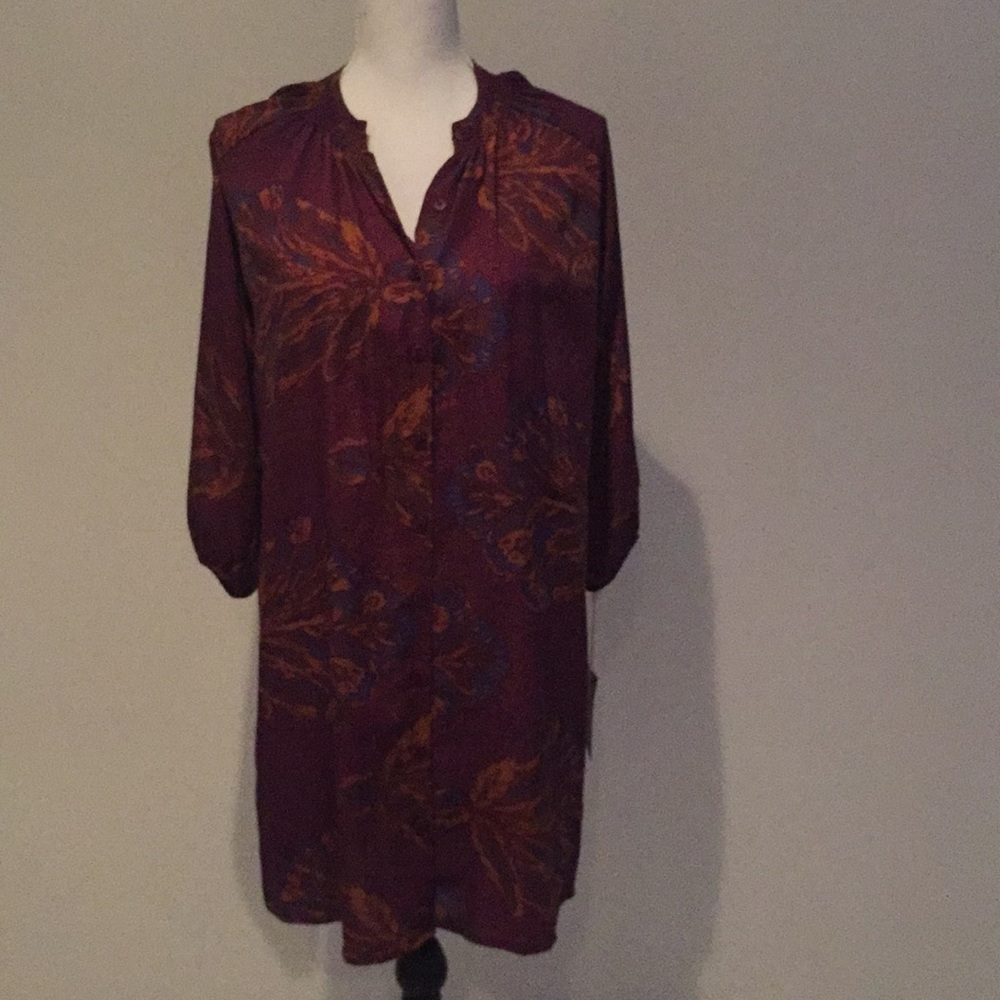 New tucker for target button down shirt dress XS